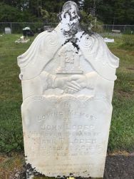 John Loder's headstone in the Snook's Harbour United Church Cemetery